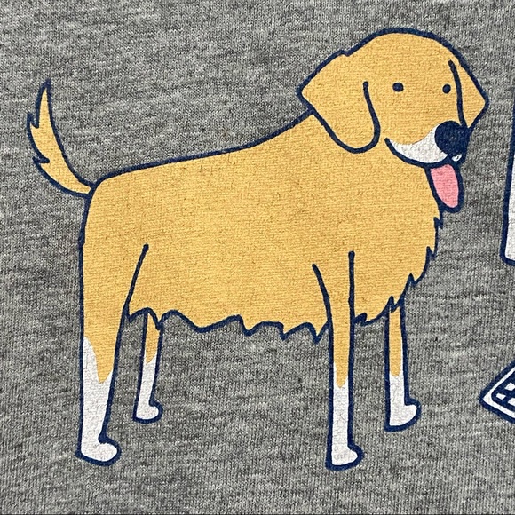 Life is Good Crusher Tee Virtual Meeting Dogs Gray XS - Picture 3 of 9